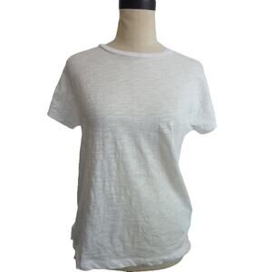 NWT Madewell Dolman-Sleeve Crewneck Tee in Slub XS White Short Sleeve Top Shirt